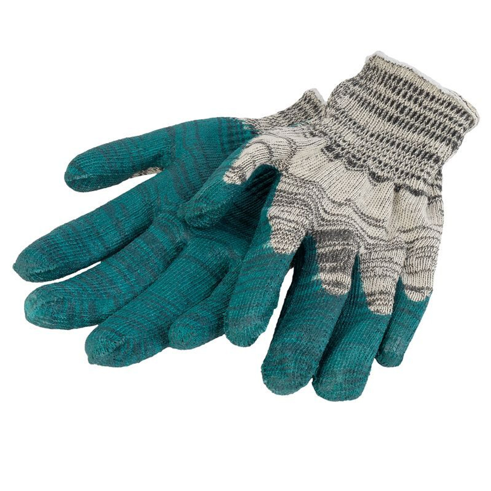 Перчатки х/б покрытие латекс с рельефным покрытием