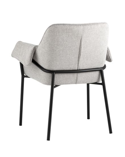 стул Aline с мягкой обивкой рогожка светло-серый