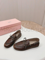 Женские коричневые лоферы Miu Miu