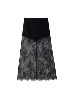 Костюм топ с кружевной юбкой