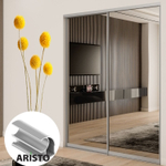 Дверь-купе ARISTO С, зеркало, профиль хром матовый