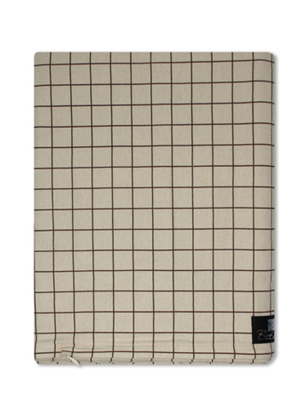 Пододеяльник на молнии Клетка бежевая фланель RinaAmari Размер 110*140