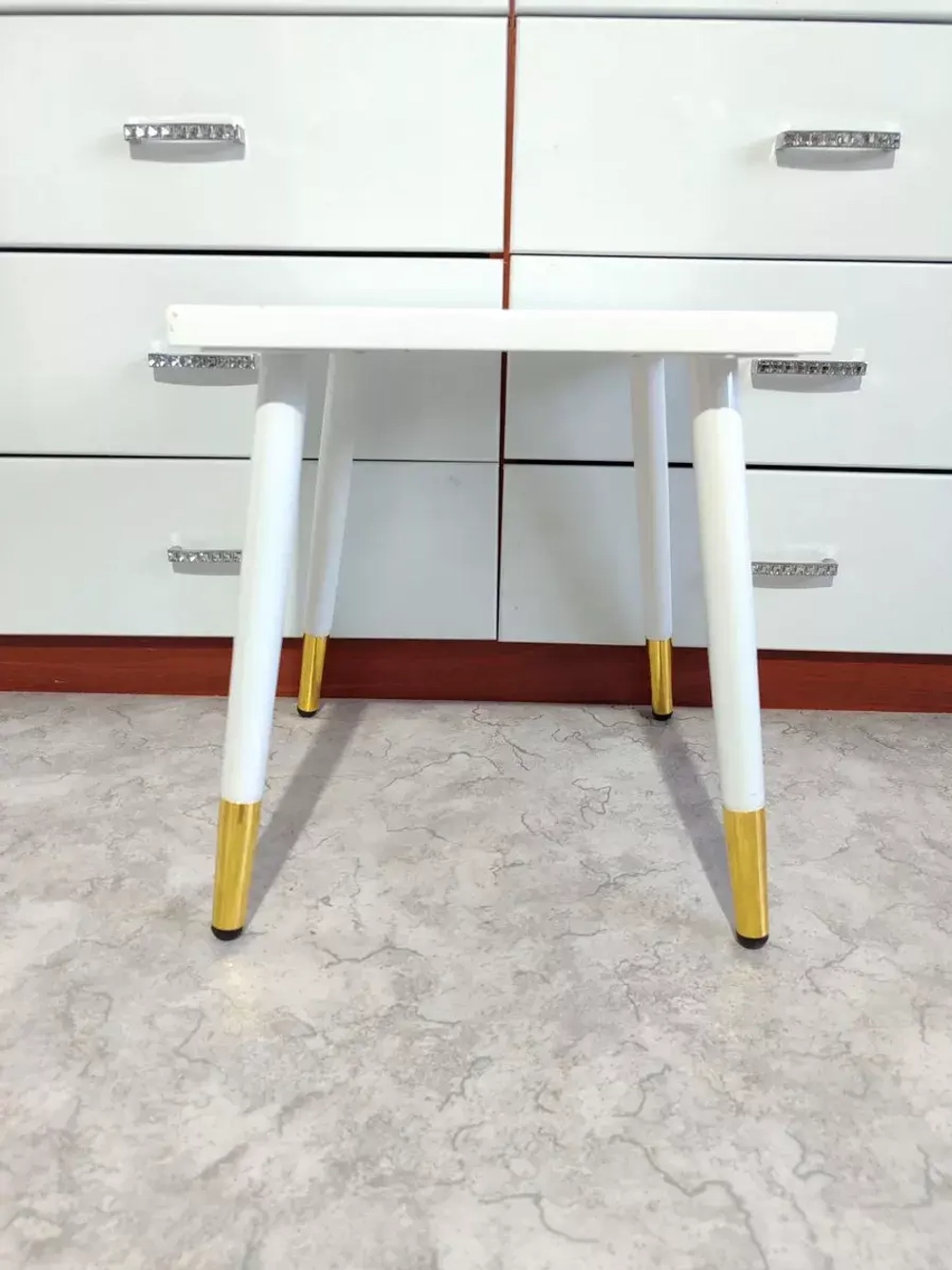 Ножки мебельные белые с золотом 400мм/4шт