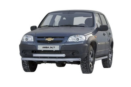 Защита переда «Труба двойная» (Ø=63,5 мм) Chevrolet Niva (03.2009 -)/Lada Niva (07.2020 -)