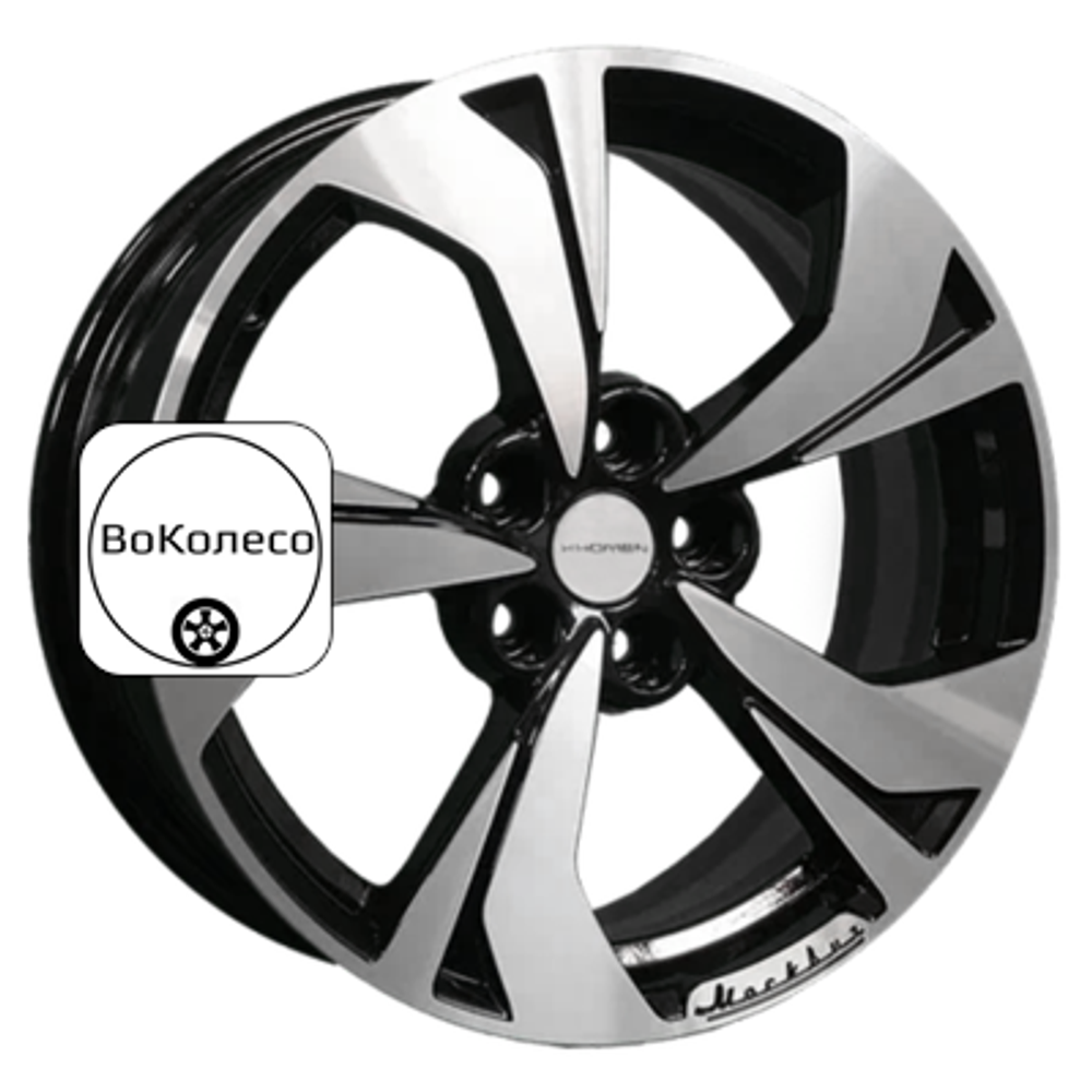 7x17/5x114,3 ET40 D66,1 KHW1724 (Qashqai) Black-FP Khomen Wheels