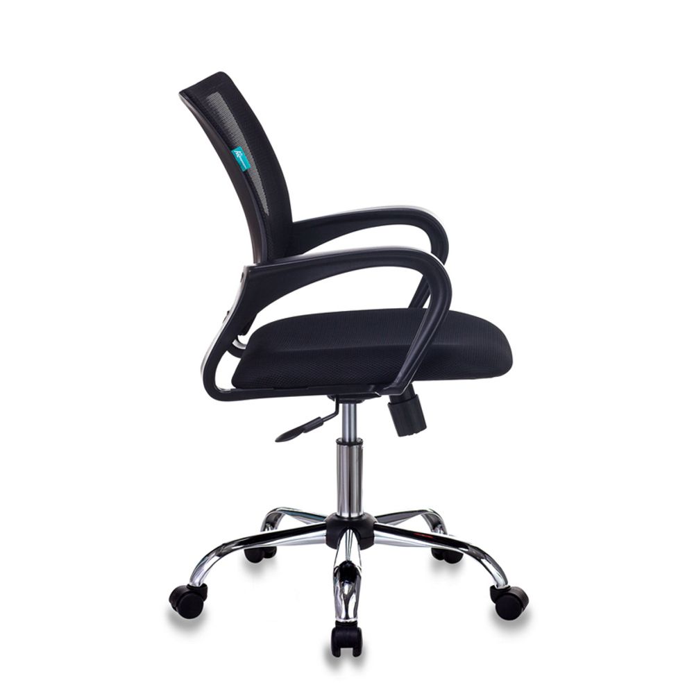Кресло оператора Бюрократ CH-695N/SL/BLACK, CH, спинка сетка черная TW-01, сиденье ткань черная TW-11, механизм качания (до 150кг)