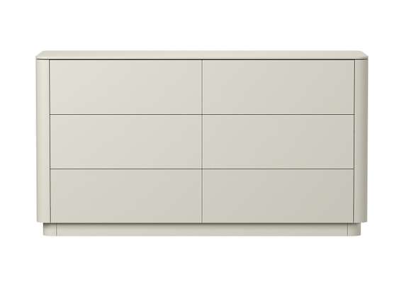 Комод Tammi 6 ящиков ширина 140 см (молочный)