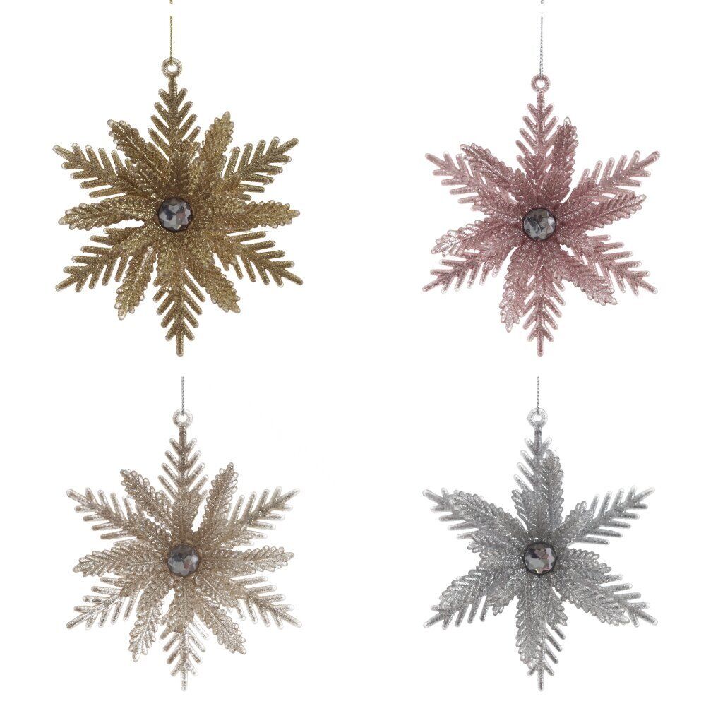GAEM Изделие декоративное подвесное "Снежинка", L12 W4 H12 см, 4в.