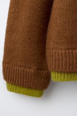 ZARA Х BENSIMON ® ТРИКОТАЖНЫЙ КАРДИГАН, ХАКИ