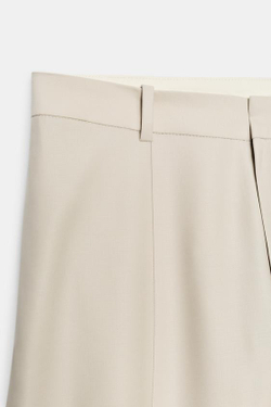 ZARA БРЮКИ BALLOON ИЗ СМЕСОВОЙ ШЕРСТИ — ZW COLLECTION, БЕЖЕВЫЙ