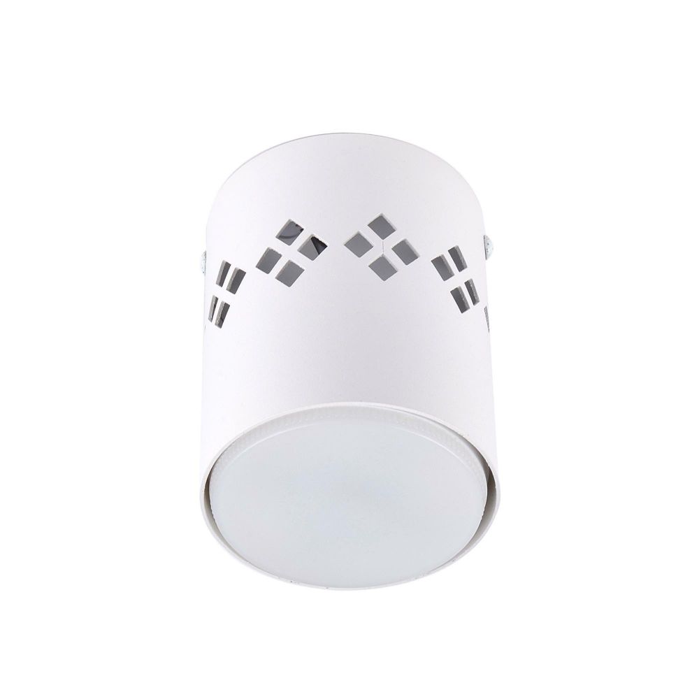 DLC-S616 GX53 WHITE Светильник декоративный накладной, серия Sotto. Без лампы, цоколь GX53. Доп. светодиодная подсветка 3Вт. Металл. Белый. TM Fametto