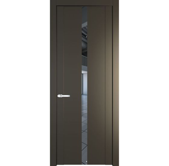 Межкомнатная дверь эмаль Profil Doors 1.8P перламутр бронза зеркало