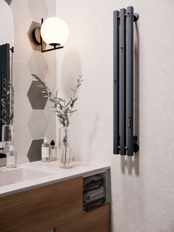 Marco 3 PRO 90 серый графит - вертикальный электрический полотенцесушитель Терум ®