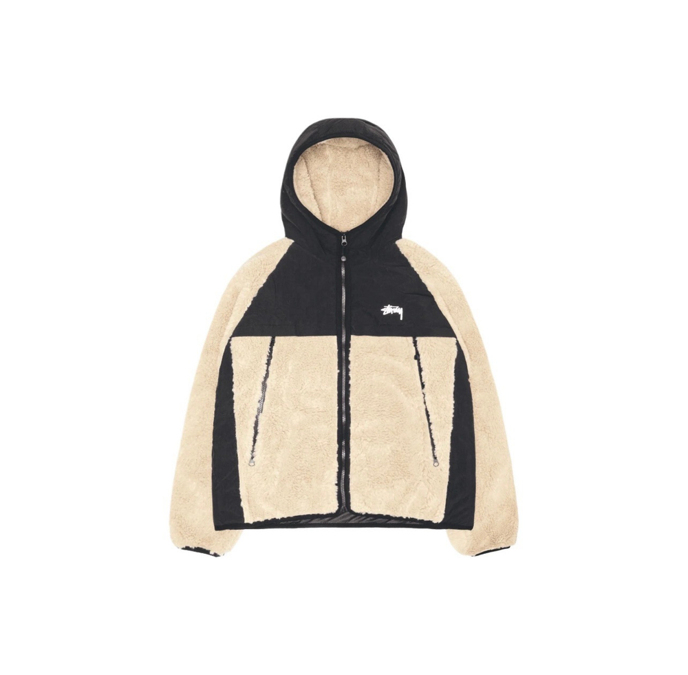 Куртки Stussy FW23 SHERPA PANELED HOODED JACKET, 118530White