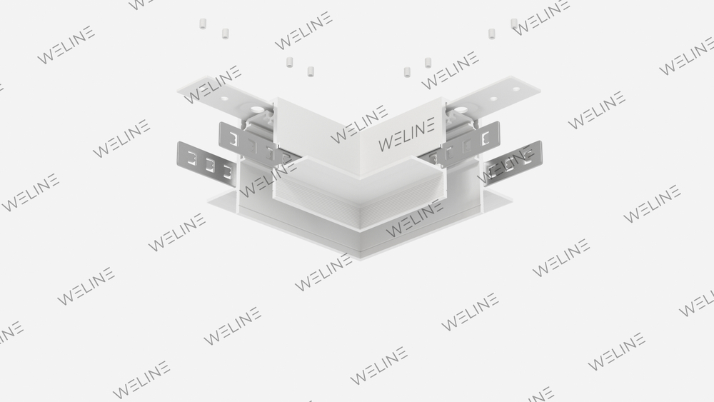 Соединитель угловой горизонтальный для трека "Weline Встраиваемый"