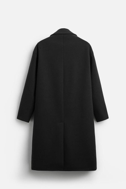 ZARA ПАЛЬТО ОВЕРСАЙЗ, ЧЕРНЫЙ