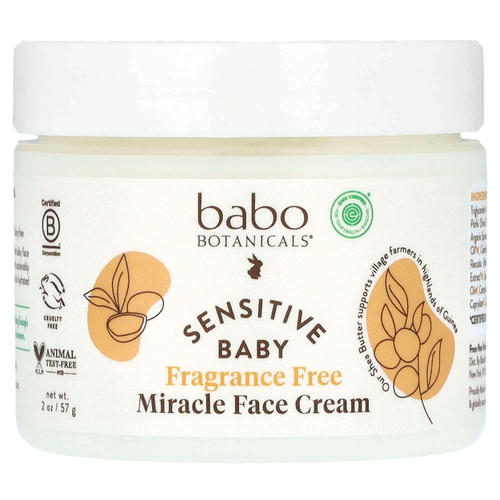 Babo Botanicals, крем для лица для чувствительной кожи Baby Miracle, без отдушки, 57 г (2 унции)