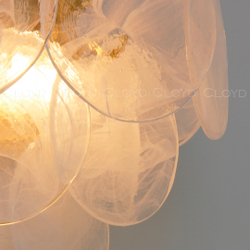 Бра Cloyd LINZE-B W2 / выс. 32 см - латунь - белое стекло (арт.20482)