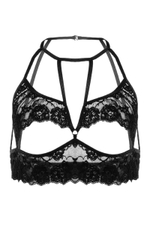 Эротический бралетт Ellen с открытым нижним кливиджем (Размер: 46-48) (Цвет: черный)