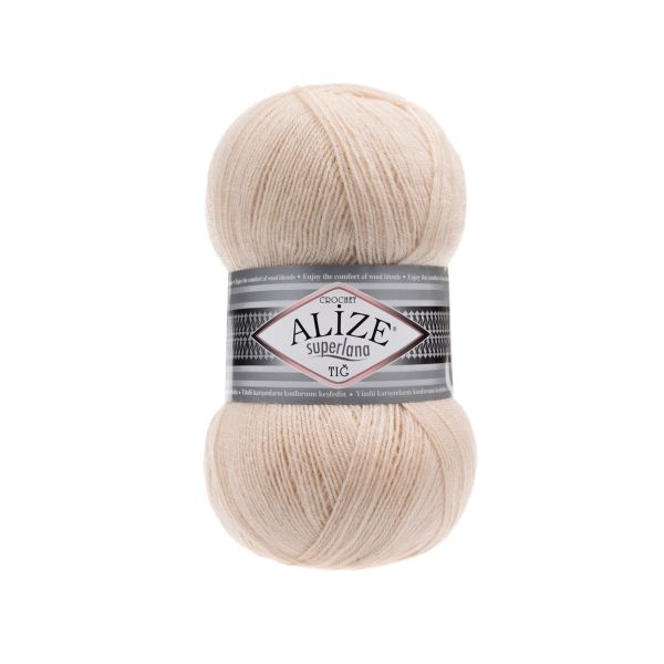 Пряжа Alize (Ализе) Superlana TIG / уп.5 мот. по 100 г, 570м, 310 шампань A