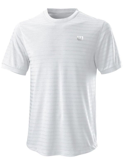 Футболка мужская теннисная Wilson Stripe Crew - white
