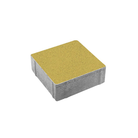 Тротуарная плитка КВАДРАТ 200х200 мм - Стандарт Желтый