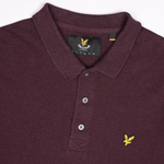 Темно-бордовое лонгслив-поло Lyle & Scott, L slim