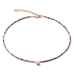 Колье Coeur de Lion Light Amethyst Rose Gold 5080/10-0846 цвет розовый, золотой, фиолетовый