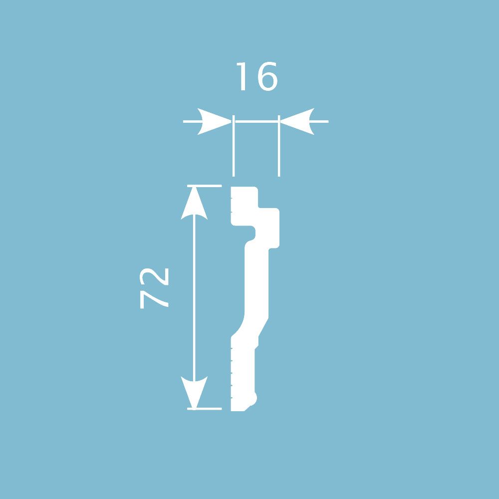 Молдинг Ecopolymer, 72x16 мм
