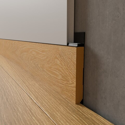 Плинтус Luxury Wood Decor скрытый МДФ Вставка+Шпон в скрытый плинтус Без покрытия