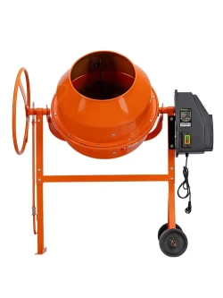 Бетономешалка строительная СИБРТЕХ, БСН-160, 160 л объем бака и 500 Вт мощность, чугунный венец и поликлиновый ремень, защита от перегрева и случайного пуска, без редуктора, бетоносмеситель, 95512