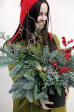 Новогодняя композиция с илексом № 10