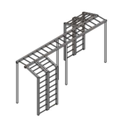 Рукоход со сдвоенными гимнастическими стенками арт. SP РУК2
