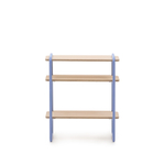 Стеллаж из ясеневого шпона цвета Tinn с синей металлической конструкцией, 70 x 60