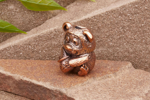 Бусина на темляк Мишка от мастерской Крымская бронза