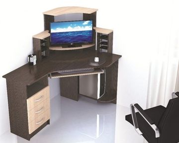 Стол письменный ГРЕТА-7 венге / дуб молочный