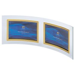 GT 214/-G горизонтальная гнутая двойная , золото 10х15 | GT