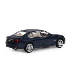 Машина "АВТОПАНОРАМА" BMW 760LI, синий, 1/34, свет, звук, инерция, в/к 17,5*13,5*9 см