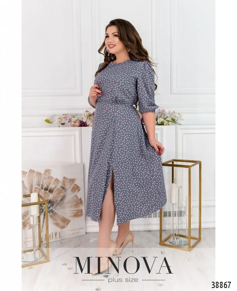 Платье 3142-В-серый Minova
