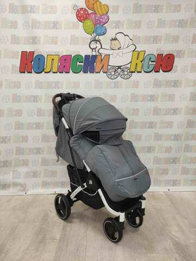 Коляска прогулочная Baballo Future 2024 серая (белая рама)