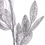 Ветка декоративная «Лесная сказка» 75 см, Серебро