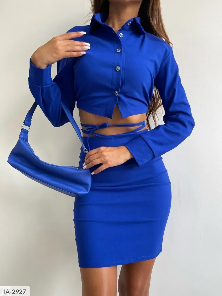 Костюм IA-2921 Фабрика Моды синий