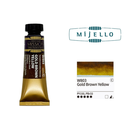 Акварель Mijello Granulation 15 мл. W803 [C] Gold Brown Yellow