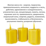Свеча крест желтая / 47х37 мм - 3 штуки