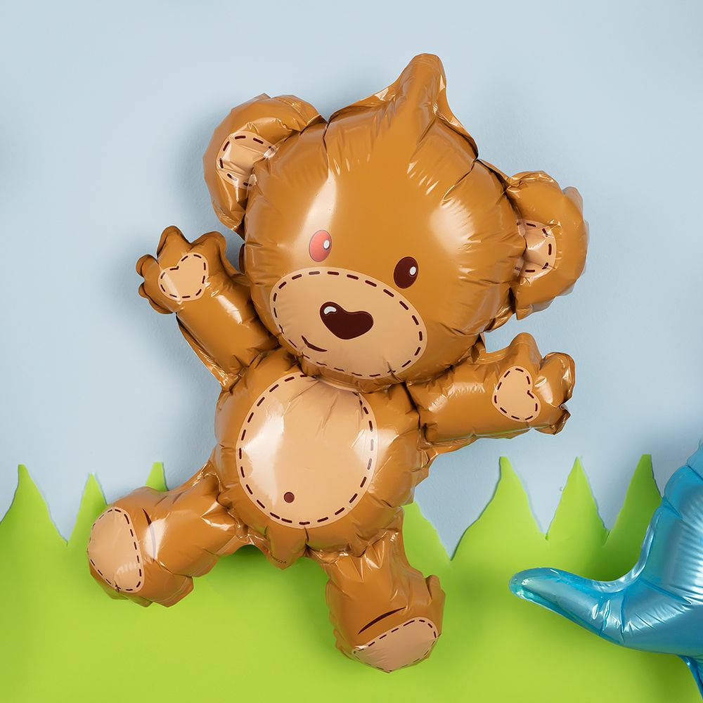 Шар с клапаном (16''/41 см) Мини-фигура, Медвежонок, 1 шт.