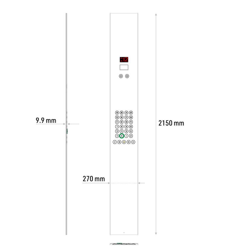 Панель  приказа  AVOX CDD9546.CDDR GENEMEK.