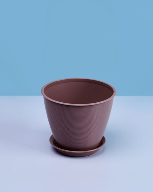 Кашпо Мальта 2,2л+ поддон мокко