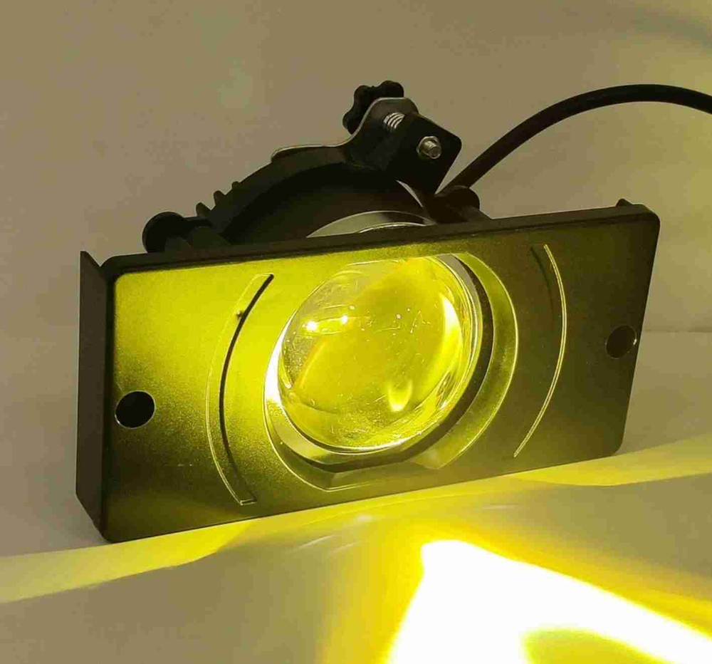 2111 - Б.-Желтый / ПТФ WD-2111 с регулировкой (белый, жёлтый свет) для ВАЗ 2110-2115, Камаз, светодиодные противотуманные фары, LZ (2 шт. / комплект)