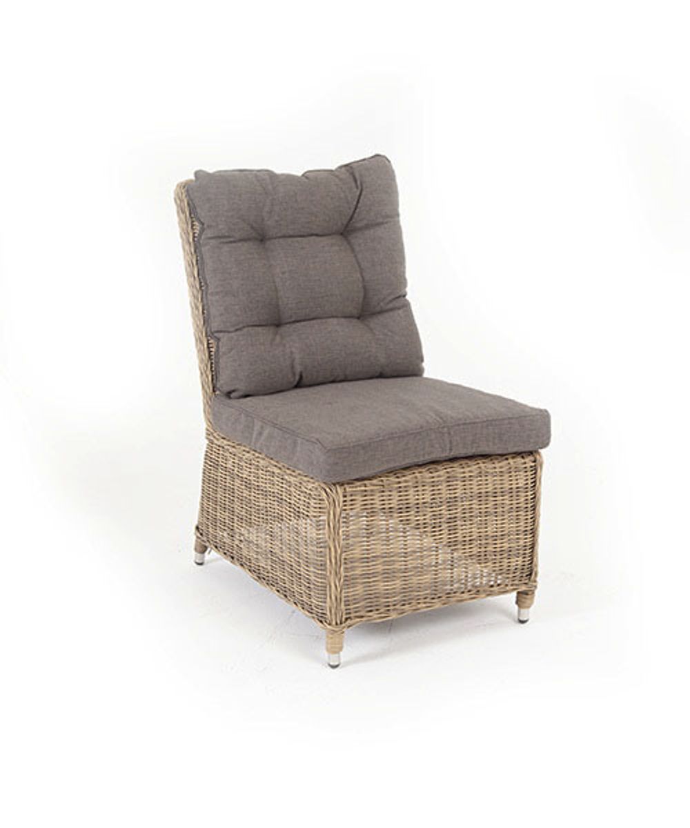 "Бергамо" плетеный центральный модуль дивана, цвет соломенный