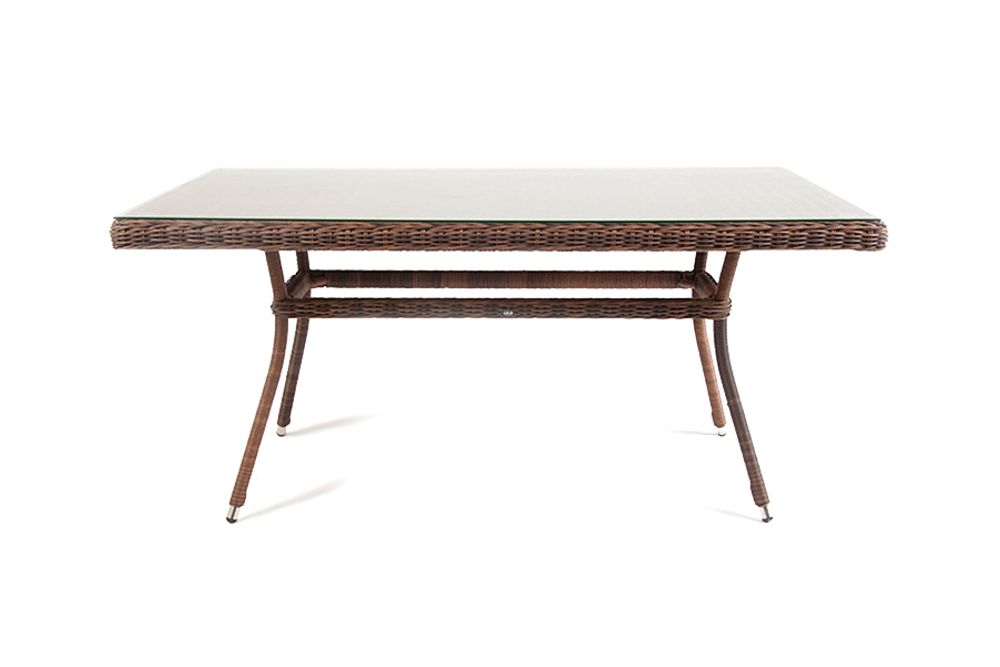"Латте" плетеный стол из искусственного ротанга 140х80см, цвет коричневый